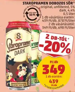 PENNY Staropramen dark ajánlat