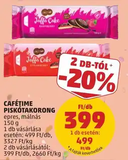 PENNY Cafetime piskótakorong epres, málnás ajánlat