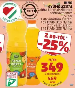 PENNY Bino gyümölcsital alma-körte, őszibarack ajánlat