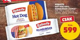 PENNY Roberto hot dog kifli, hamburger zsemle ajánlat