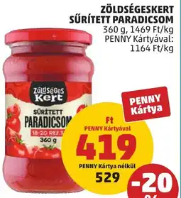 PENNY Zöldséges Kert sűrített paradicsom ajánlat