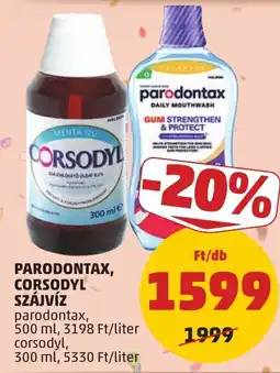 PENNY Parodontax, corsodyl szájvíz ajánlat