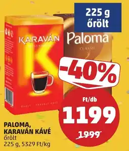PENNY Paloma, karaván kávé ajánlat