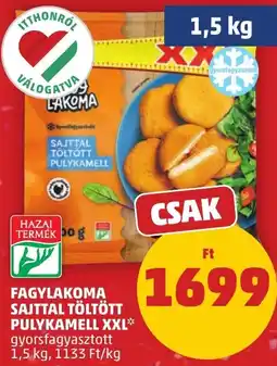 PENNY Fagylakoma sajttal töltött pulykamell xxl ajánlat