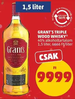 PENNY Grants triple wood whisky ajánlat