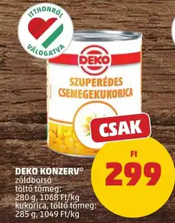PENNY Deko szuperédes csemegekukorica ajánlat