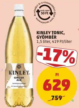 PENNY Kinley tonic, gyömbér ajánlat