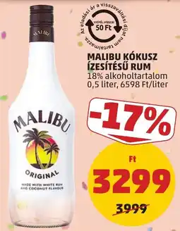 PENNY Malibu kókusz ízesítésű rum ajánlat