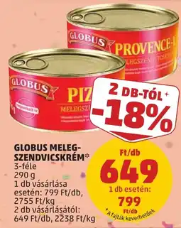 PENNY Globus meleg-szendvicskrém ajánlat