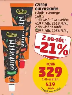 PENNY Czifra gulyáskrém csípős, csemege ajánlat