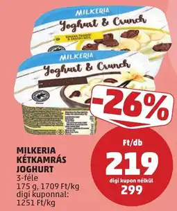 PENNY Milkeria kétkamrás joghurt ajánlat