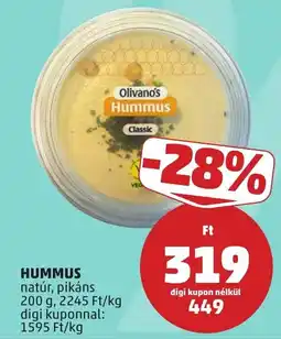 PENNY Olivanos Hummus Classic ajánlat
