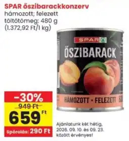 Interspar spar oszibarack ajánlat