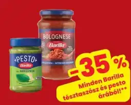 Interspar Barilla tésztaszósz és pesto ajánlat