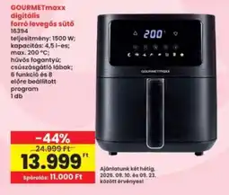 Interspar Gourmetmaxx digitális forró levegős sütő ajánlat