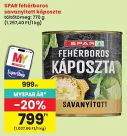 Interspar spar fehérboros káposzta ajánlat