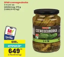 Interspar spar csemegeuborka ajánlat