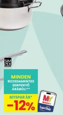 Interspar SimPex rozsdamentes serpenyo ajánlat