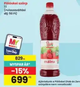 Interspar Pölöskei szörp ajánlat