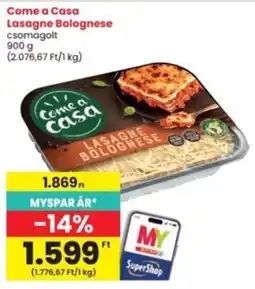 Interspar Come a Casa lasagne bolognese ajánlat