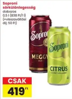 Interspar Soproni sör ajánlat