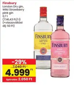 Interspar Finsbury gin ajánlat