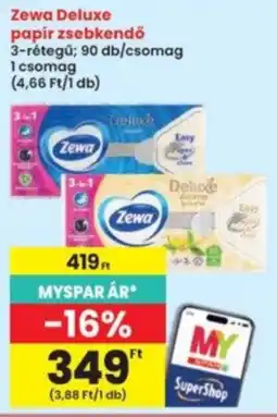 Interspar Zewa papír zsebkendő ajánlat