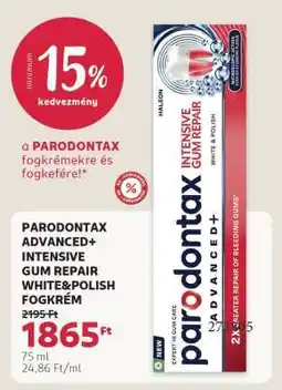 Rossmann PARODONTAX ADVANCED+ INTENSIVE GUM REPAIR WHITE&POLISH FOGKRÉM ajánlat