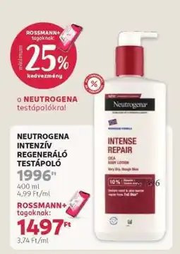 Rossmann NEUTROGENA INTENZÍV REGENERÁLÓ TESTÁPOLÓ ajánlat