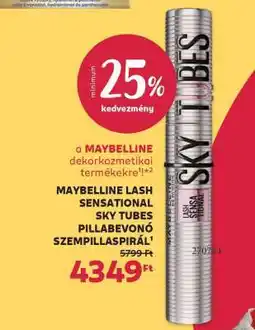 Rossmann MAYBELLINE LASH SENSATIONAL SKY TUBES ajánlat