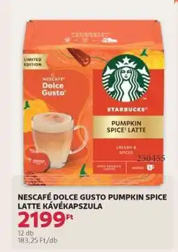 Rossmann NESCAFÉ DOLCE GUSTO PUMPKIN SPICE LATTE KÁVÉKAPSZULA ajánlat