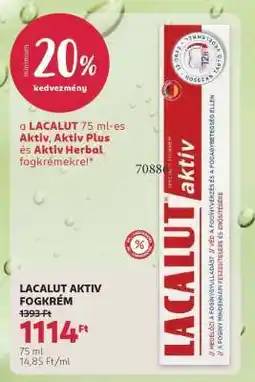 Rossmann Lacalut aktiv fogkrém ajánlat