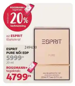 Rossmann ESPRIT PURE NŐI EDP ajánlat