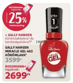 Rossmann SALLY HANSEN MIRACLE GEL 402 KÖRÖMLAKK ajánlat