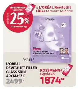 Rossmann L'ORÉAL REVITALIFT FILLER GLASS SKIN ARCMASZK ajánlat