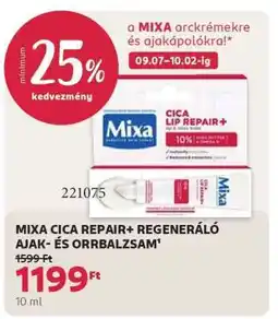 Rossmann MIXA CICA REPAIR+ REGENERÁLÓ AJAK- ÉS ORRBALZSAM ajánlat