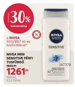 Rossmann NIVEA MEN SENSITIVE FÉRFI TUSFÜRDŐ ajánlat