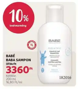Rossmann BABÉ BABA SAMPON ajánlat