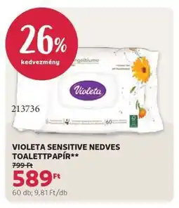Rossmann Violeta Sensitive Nedves Toalettpapír ajánlat