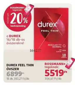 Rossmann DUREX FEEL THIN ÓVSZER ajánlat