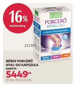 Rossmann BÉRES PORCERŐ HYAL-GO KAPSZULA ajánlat