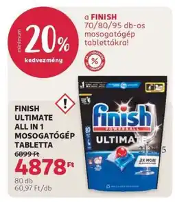 Rossmann FINISH ULTIMATE ALL IN 1 MOSOGATÓGÉP TABLETTA ajánlat