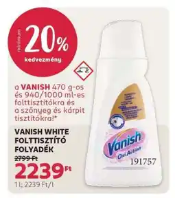Rossmann VANISH WHITE FOLTTISZTÍTÓ FOLYADÉK ajánlat