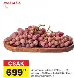 Spar Rosé szőlő ajánlat