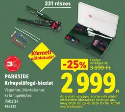 Lidl Parkside krimpelőfogó-készlet ajánlat