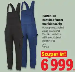 Lidl Parkside kantáros farmer munkásnadrág ajánlat