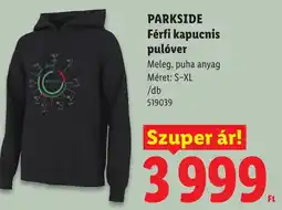 Lidl Parkside férfi kapucnis pulóver ajánlat