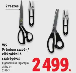 Lidl W5 prémium szabó- / cikkcakkolló szálvágóval ajánlat