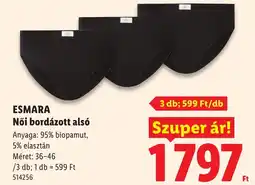 Lidl Esmara női bordázott alsó ajánlat