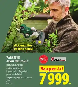 Lidl Parkside akkus metszőolló ajánlat